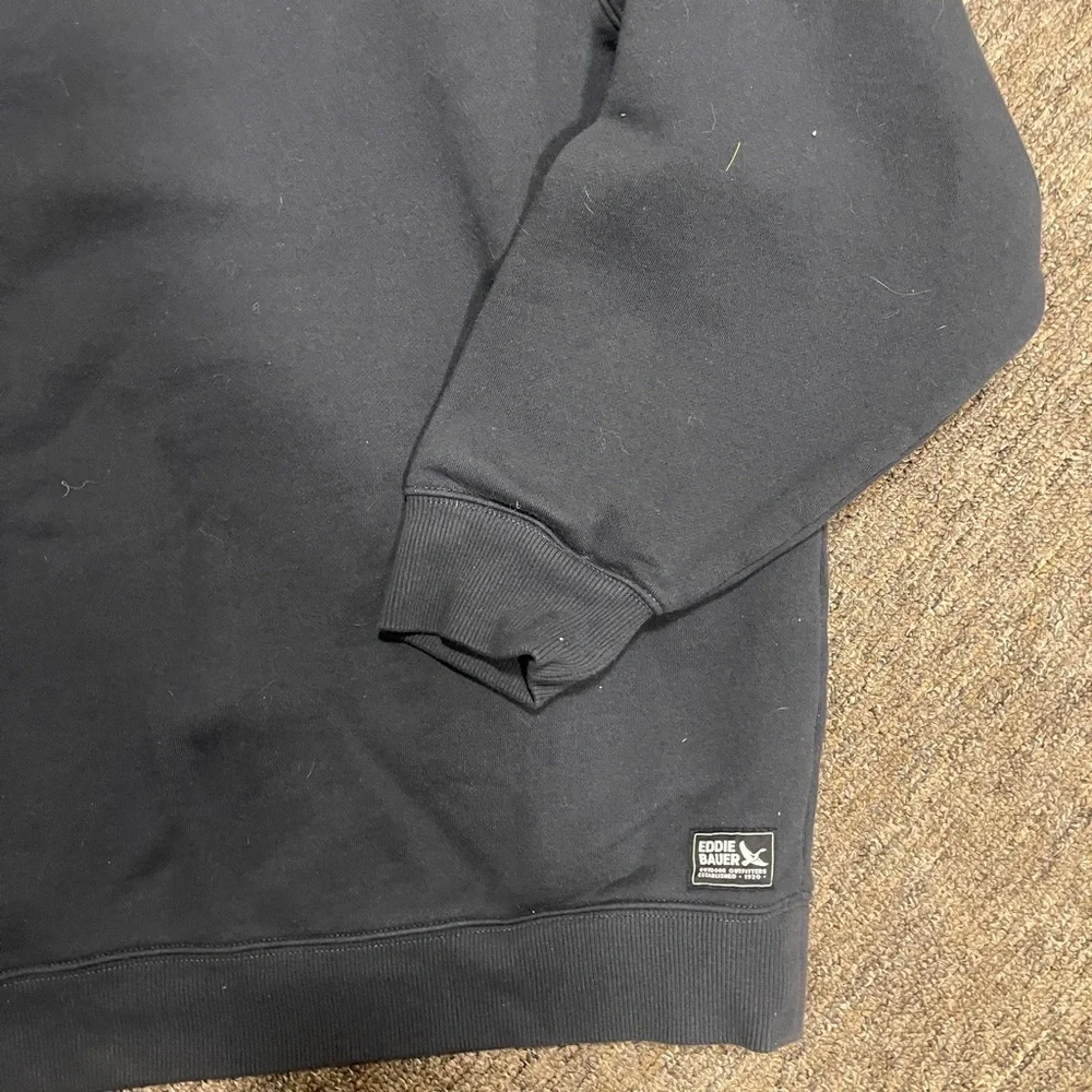 Eddie Bauer black men’s crewneck sweater size 2XL warm winter - Picture 2 of 9